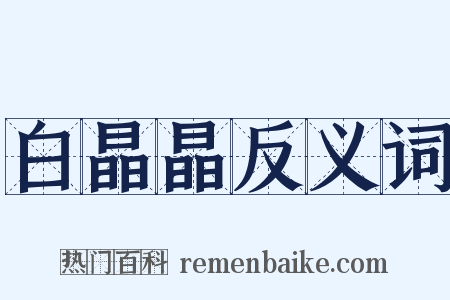 白晶晶反义词是什么意思的图片